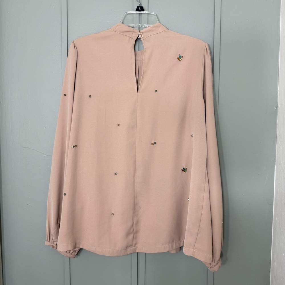 Pleated Blouse with Embellishments - Picture 2 of 2